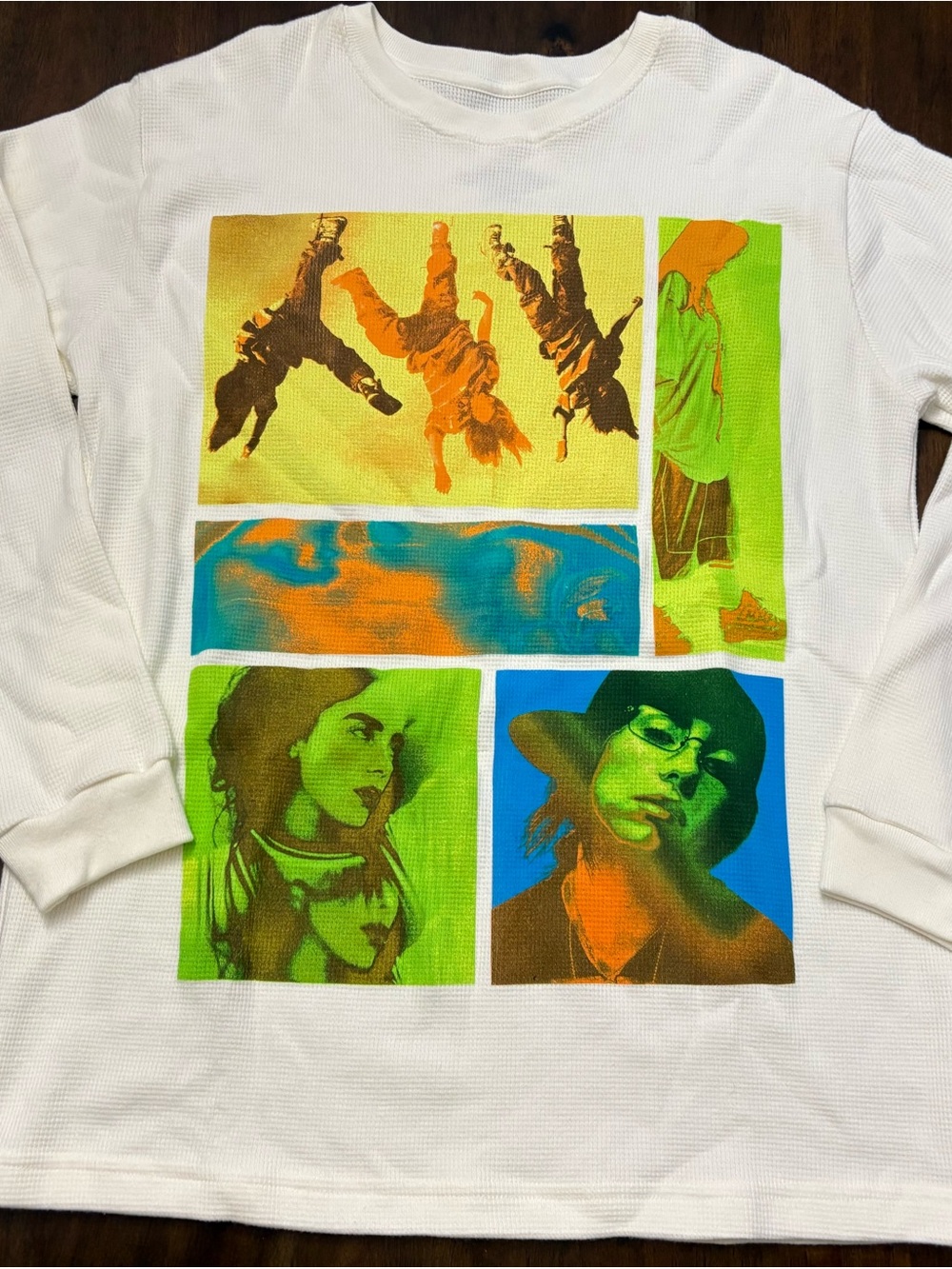 Billie Eilish Birds of a Feather Collage Waffle Knit Shirt